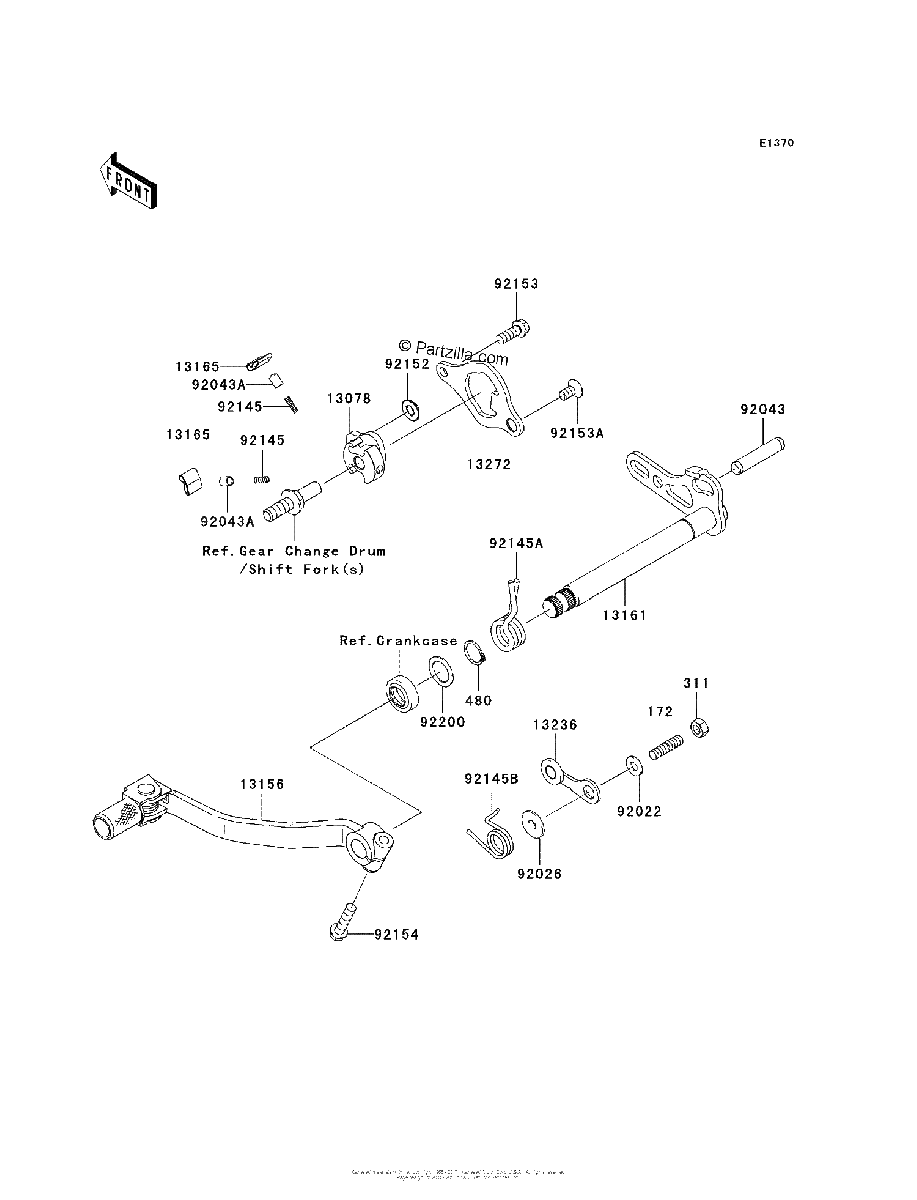 Diagrama de GEAR CHANGE MECHANISM