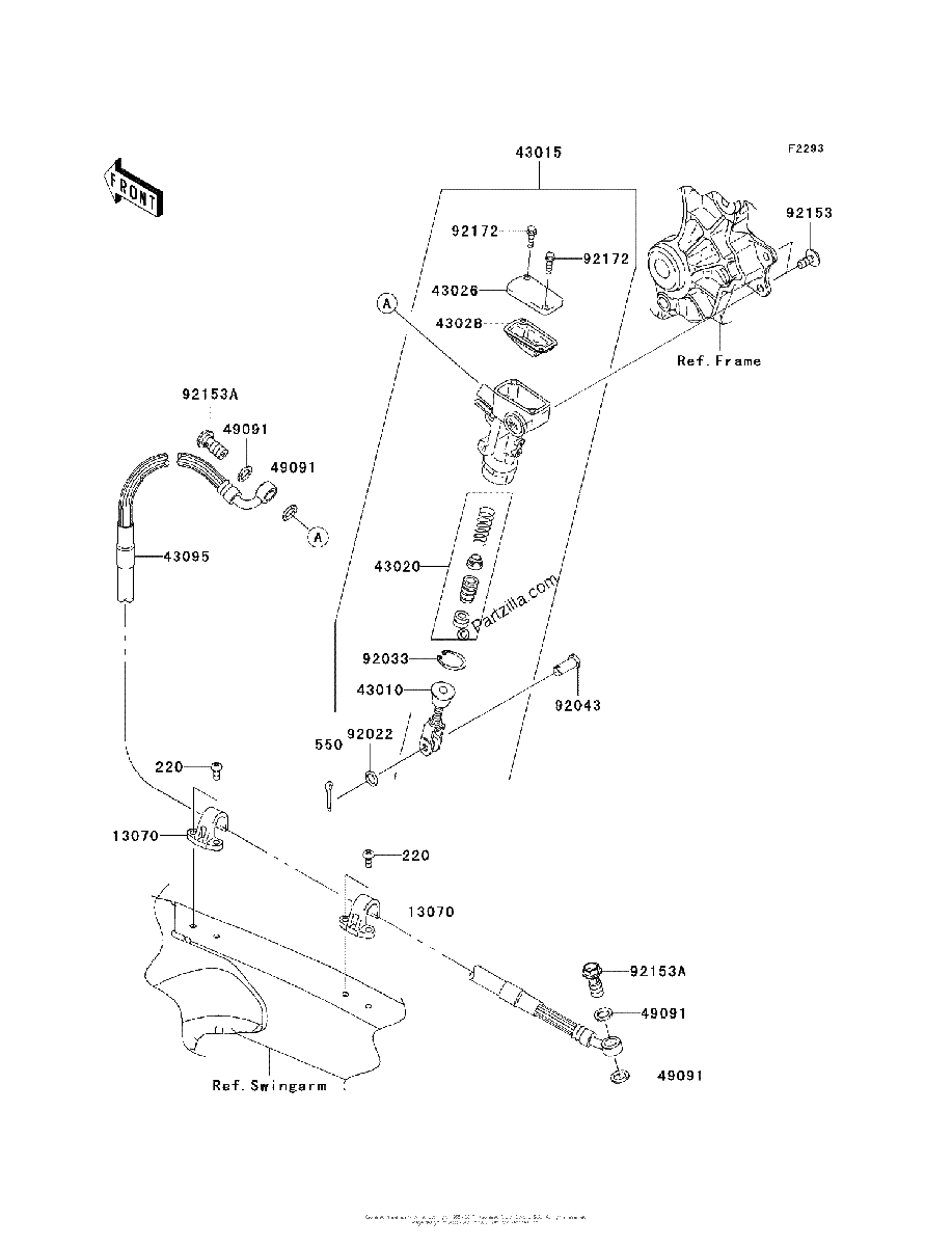 Diagrama de REAR MASTER CYLINDER