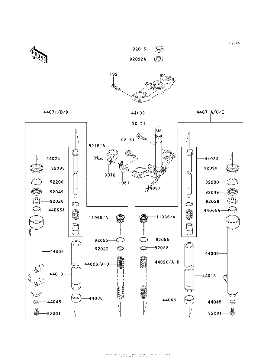 Diagrama de FRONT FORK