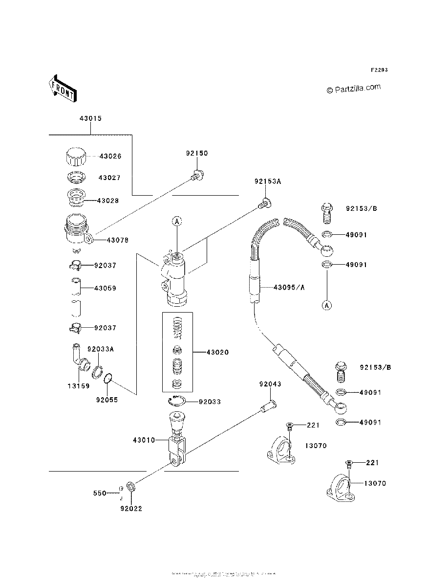 Diagrama de REAR MASTER CYLINDER