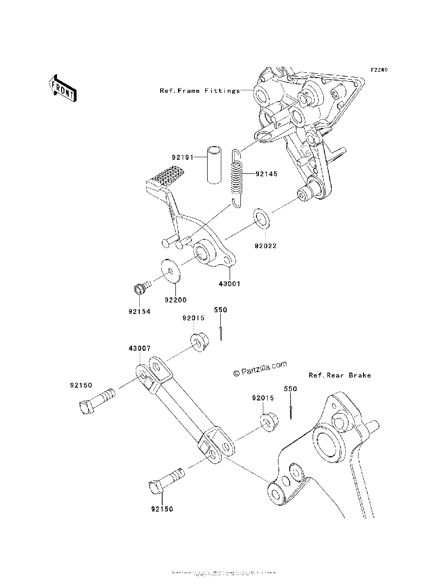 Diagrama de BRAKE PEDAL TORQUE LINK
