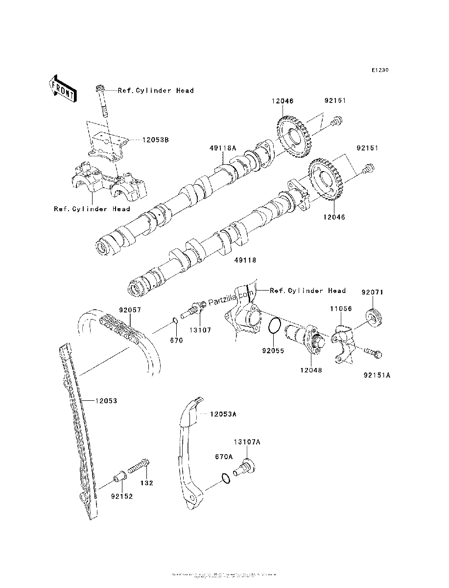Diagrama de CAMSHAFT S TENSIONER