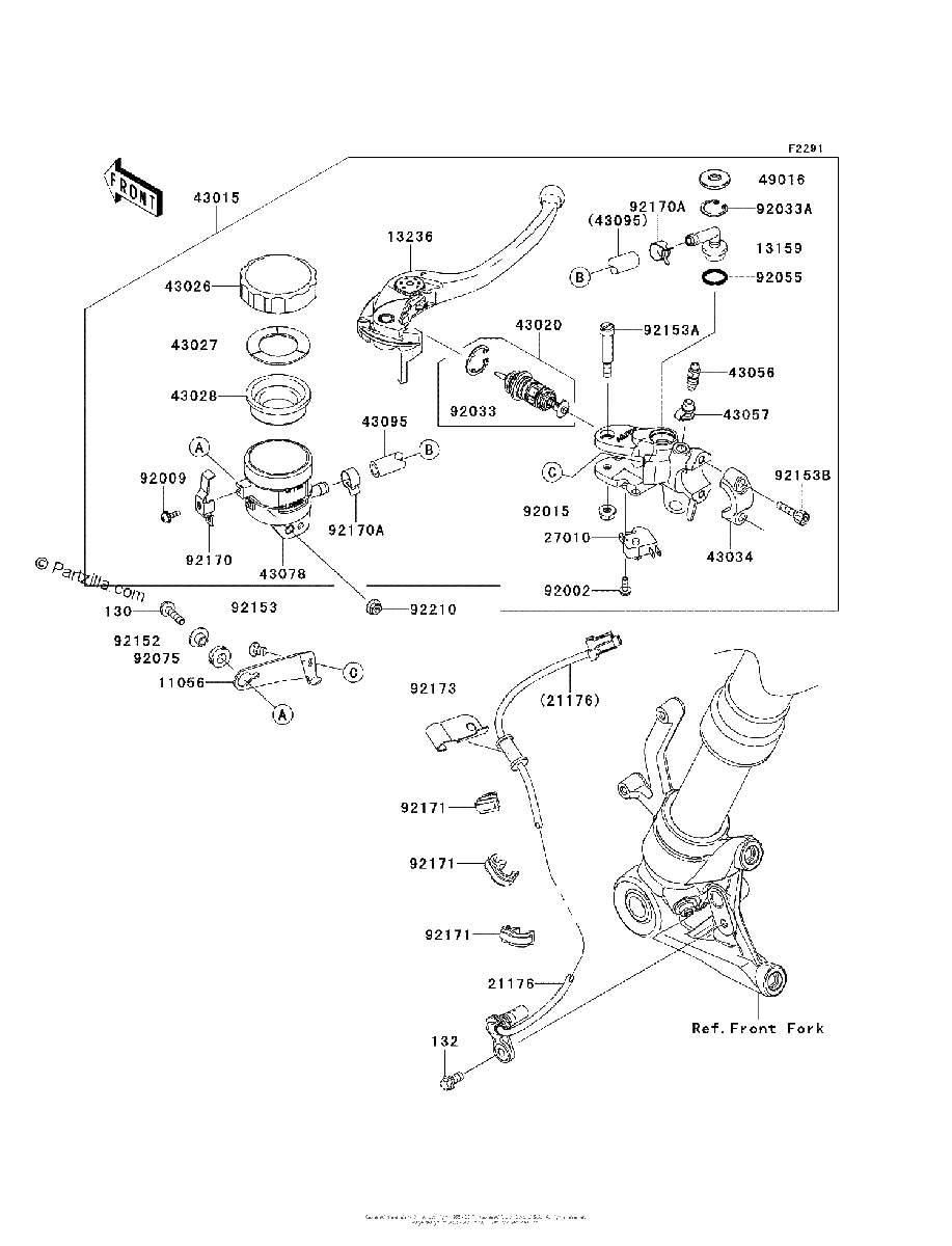 Diagrama de FRONT MASTER CYLINDER