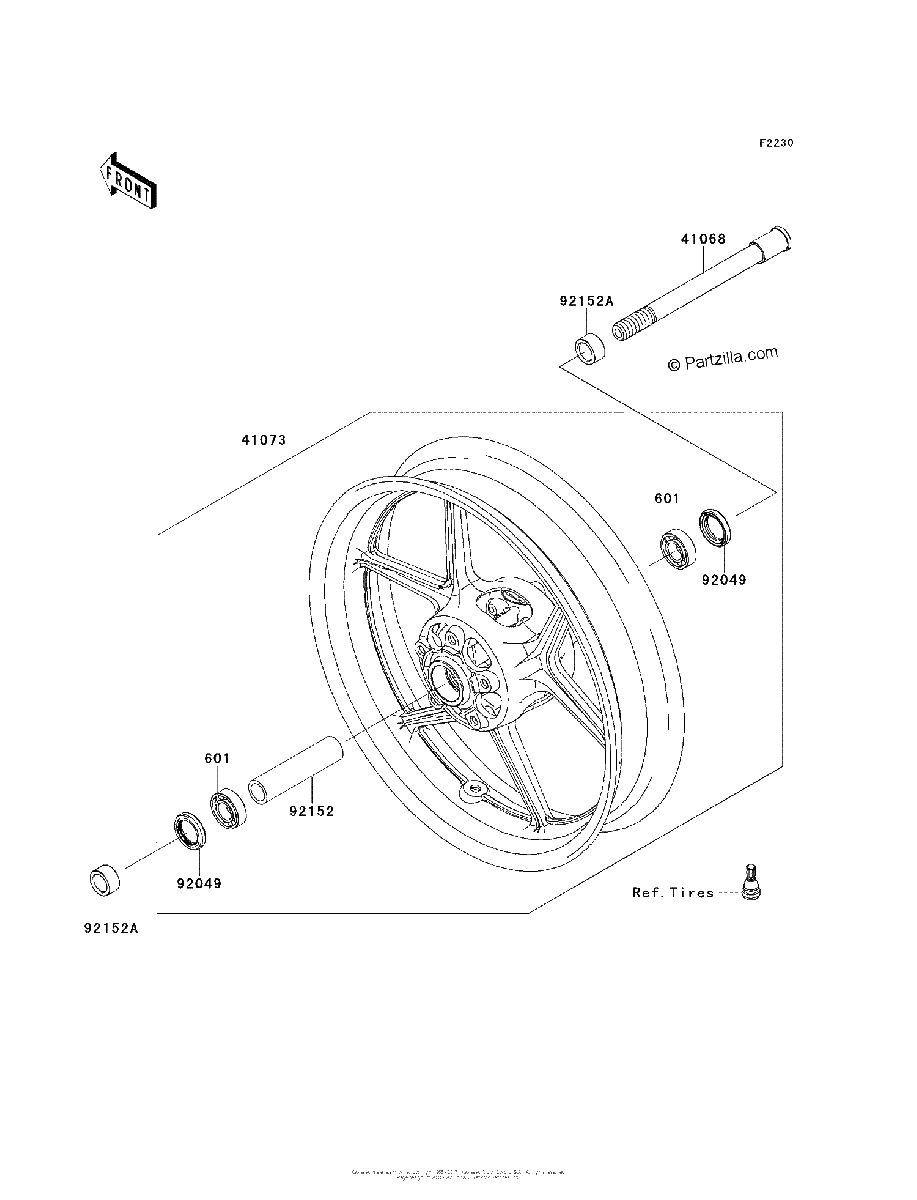 Diagrama de FRONT WHEEL