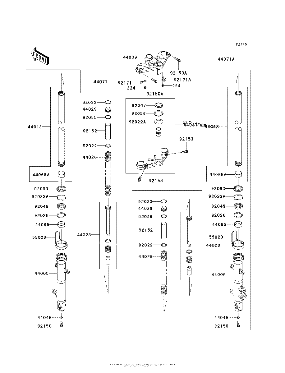 Diagrama de FRONT FORK