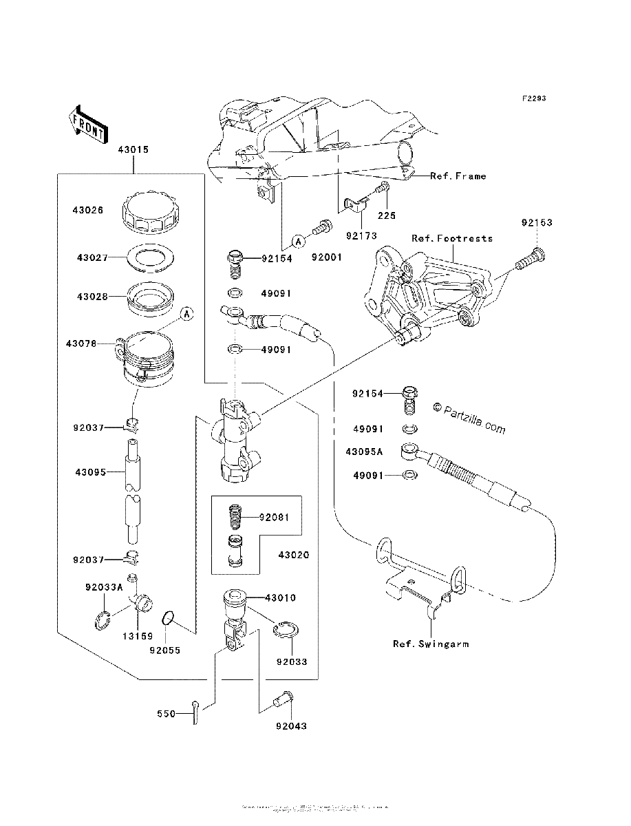 Diagrama de REAR MASTER CYLINDER
