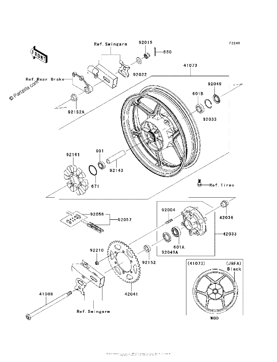 Diagrama de REAR WHEEL CHAIN