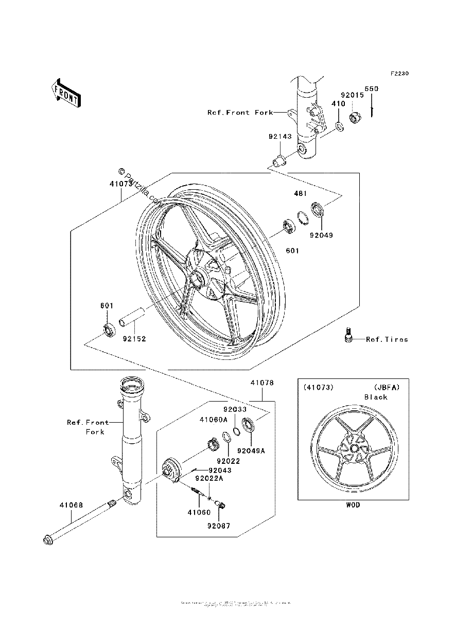 Diagrama de FRONT WHEEL