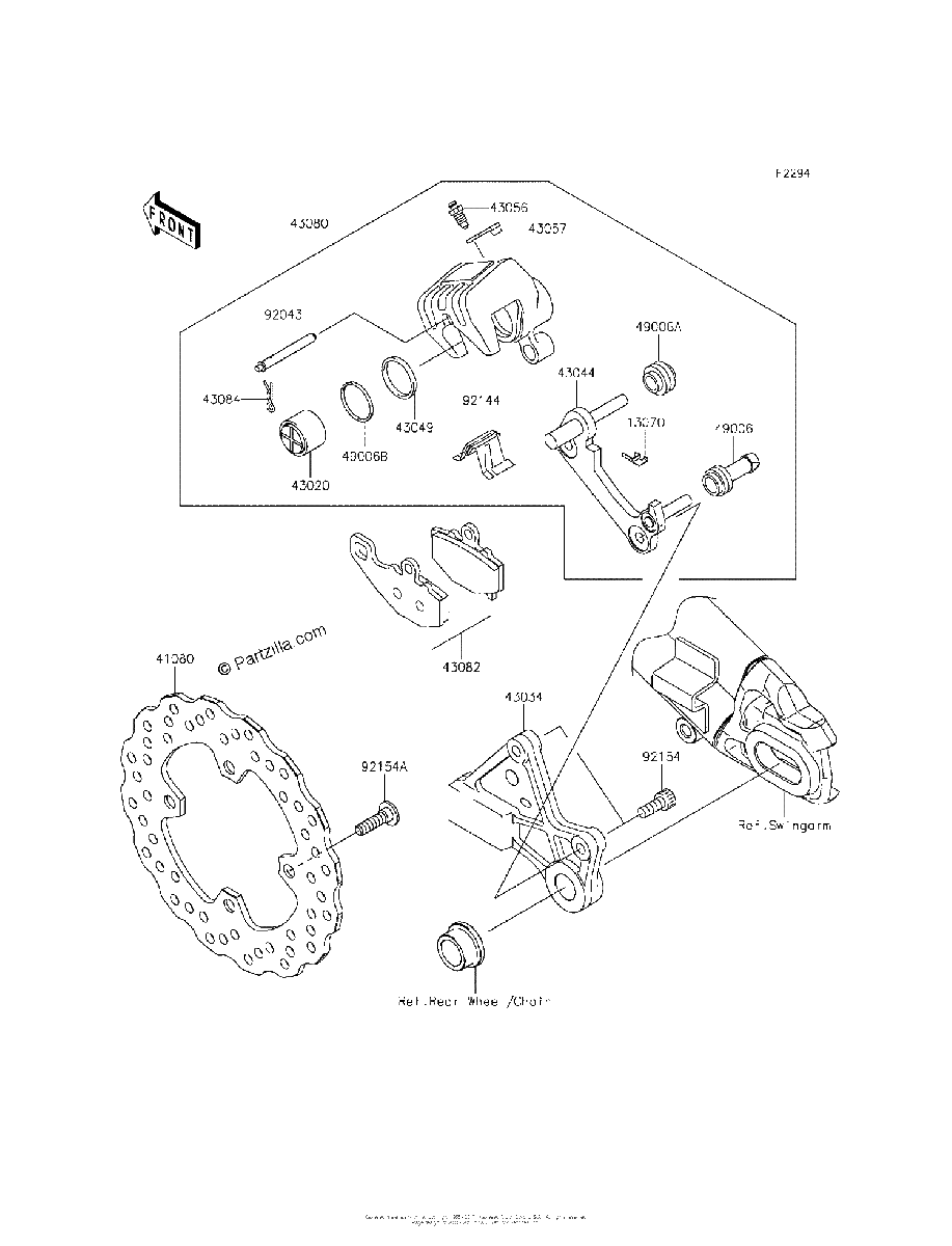 Diagrama de REAR BRAKE