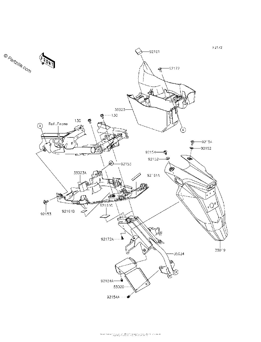 Diagrama de REAR FENDER S