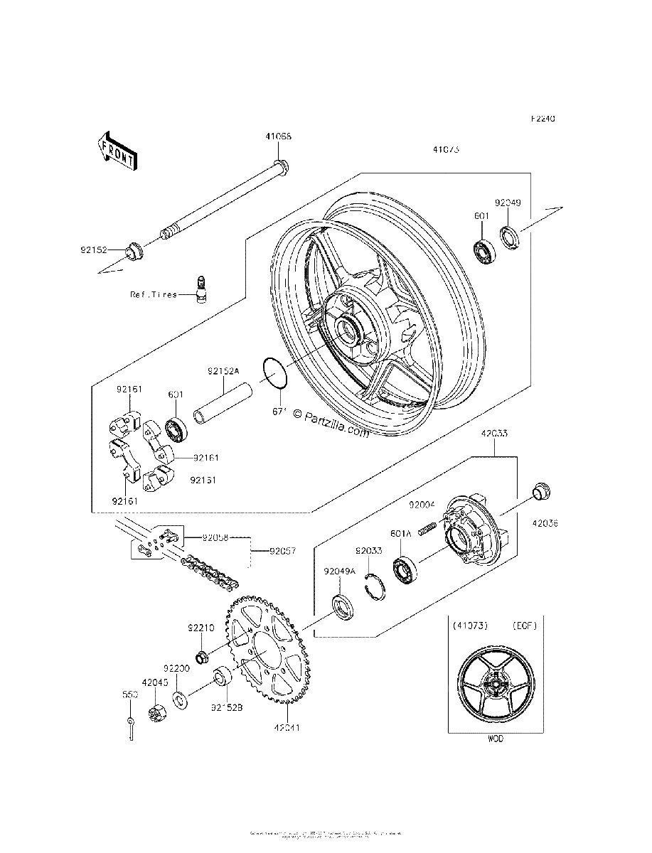 Diagrama de REAR WHEEL CHAIN