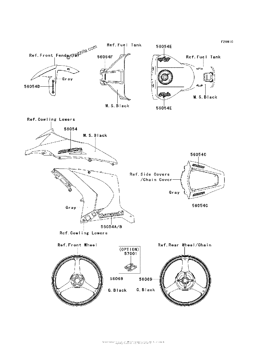 Diagrama de DECALS GRAY KCF