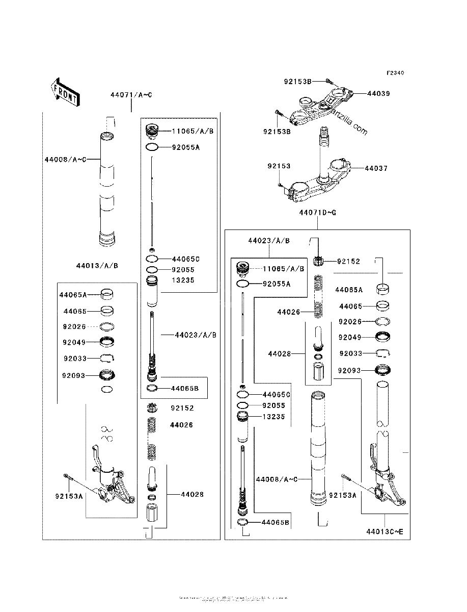 Diagrama de FRONT FORK