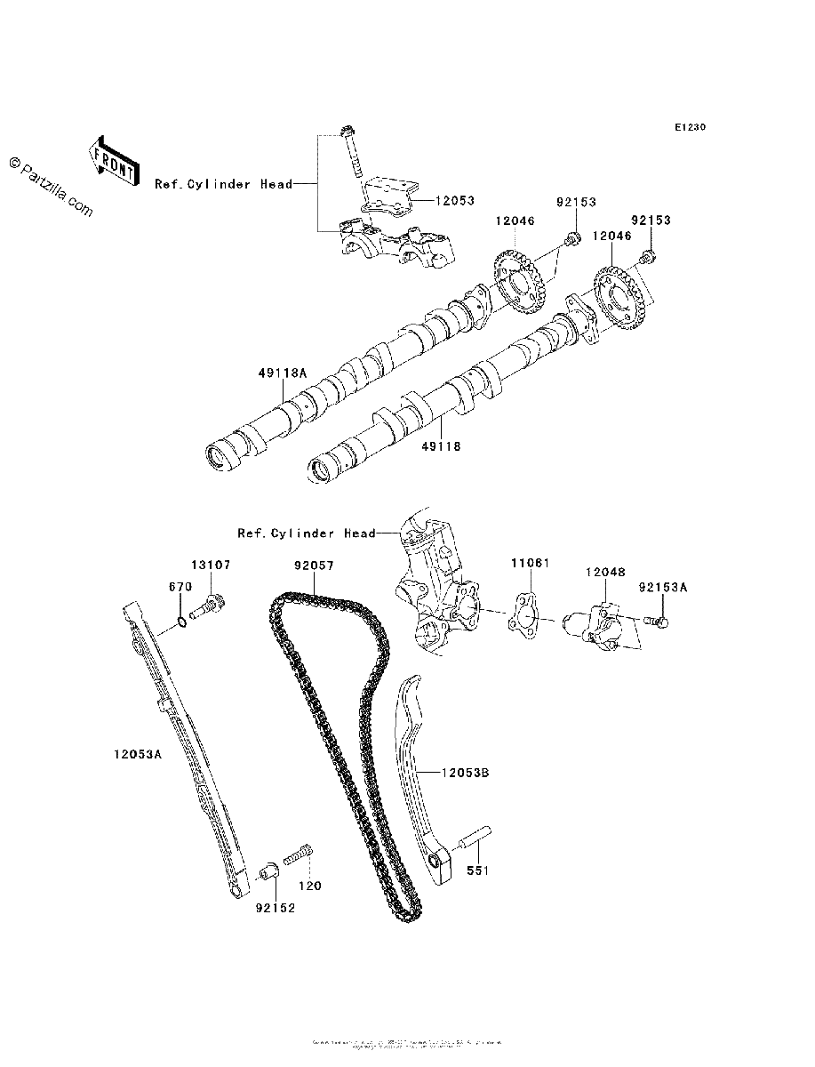 Diagrama de CAMSHAFT S TENSIONER