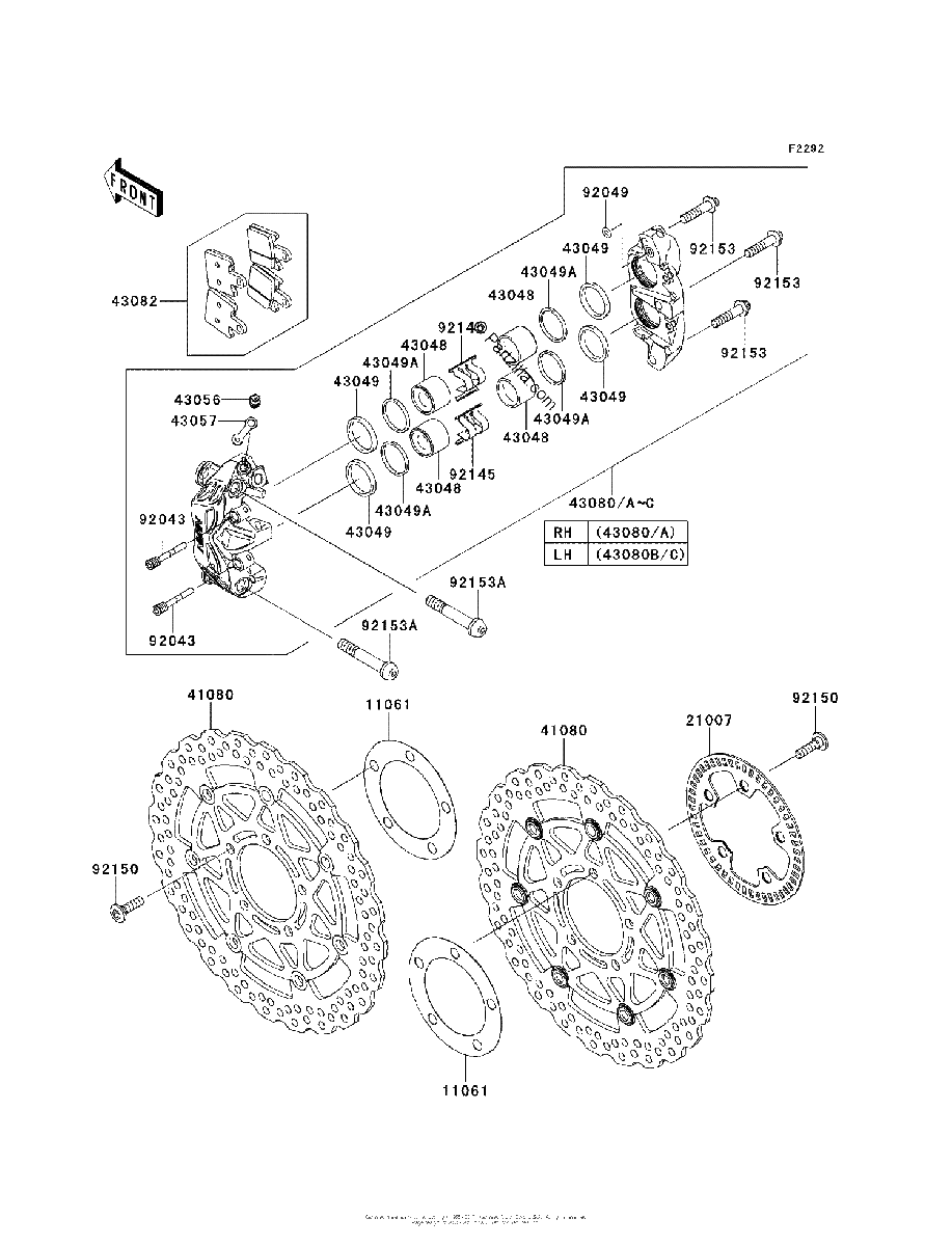 Diagrama de FRONT BRAKE