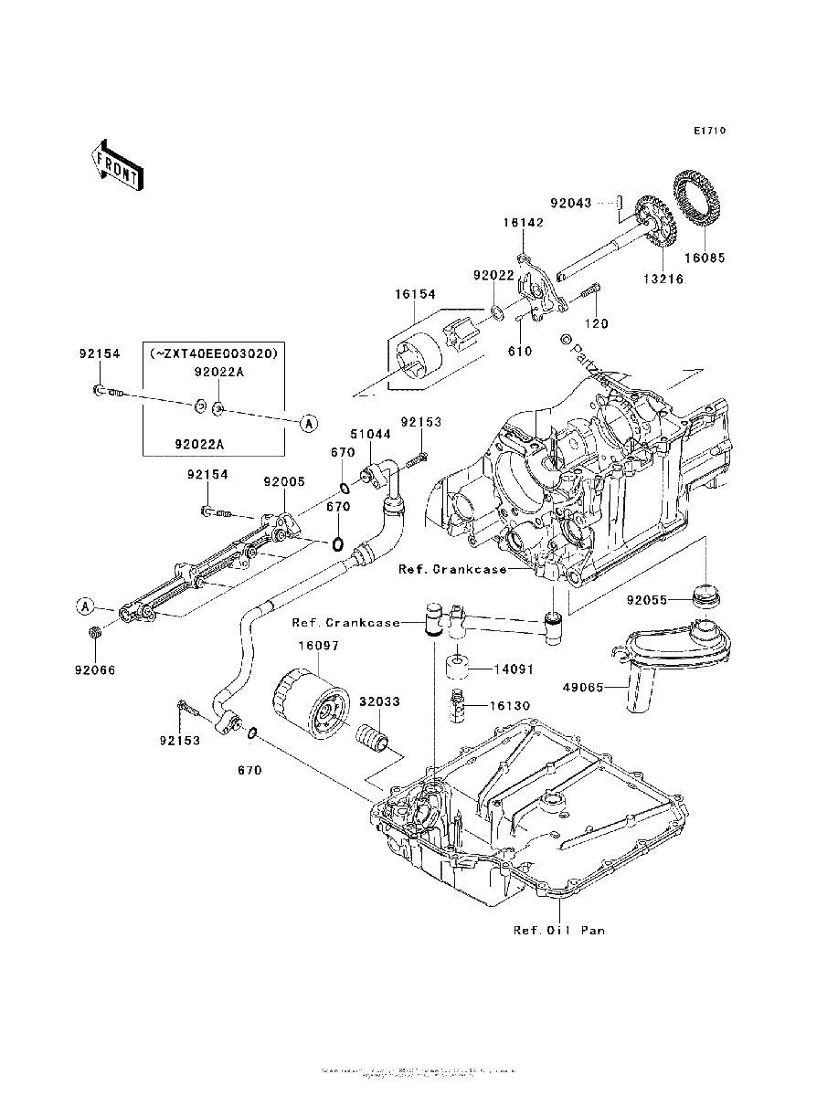 Diagrama de OIL PUMP OIL FILTER