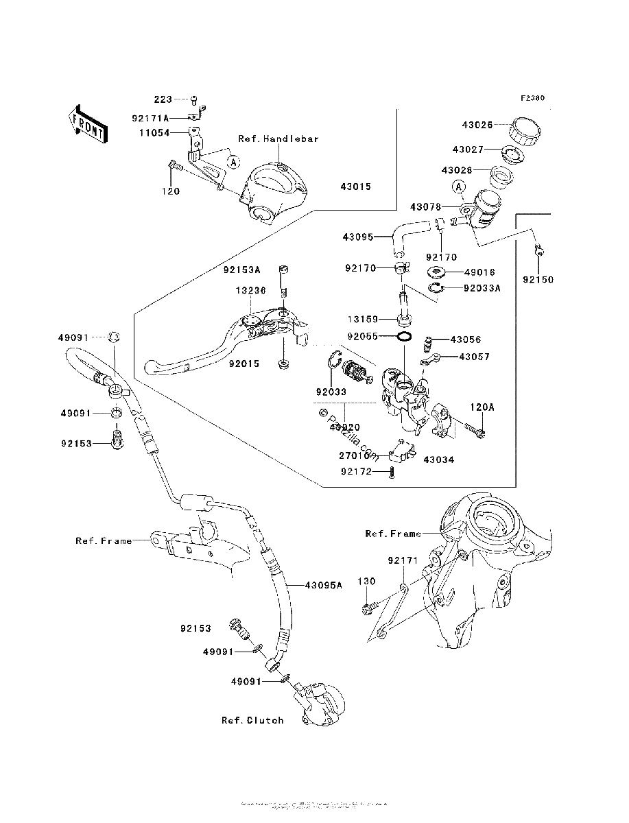 Diagrama de CLUTCH MASTER CYLINDER