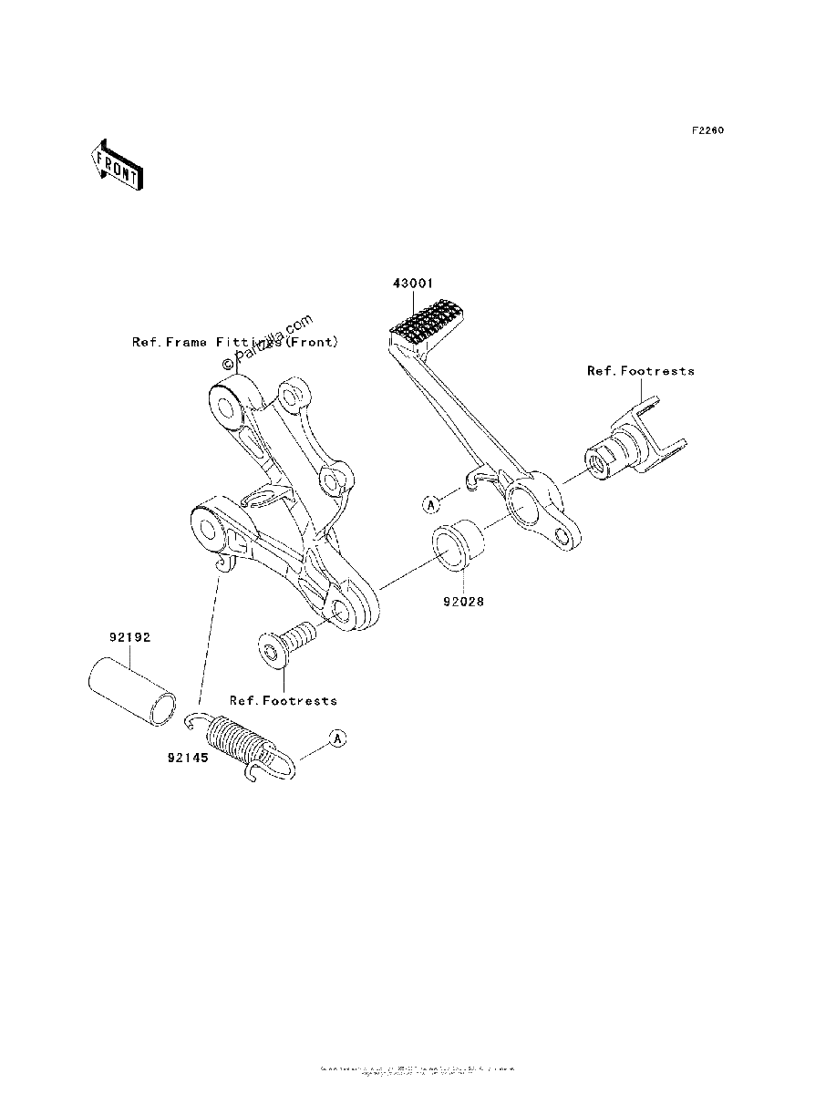 Diagrama de BRAKE PEDAL TORQUE LINK