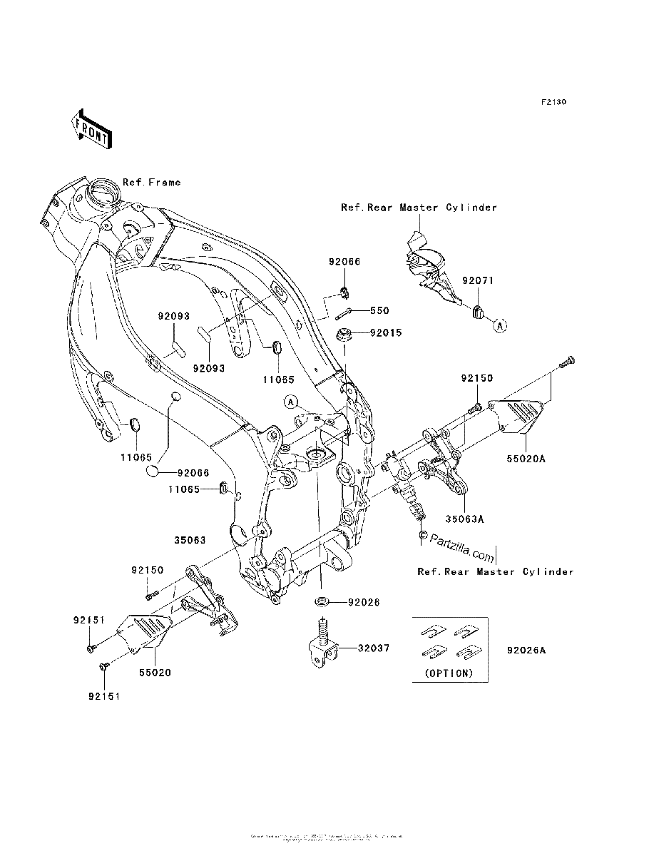 Diagrama de FRAME FITTINGS FRONT