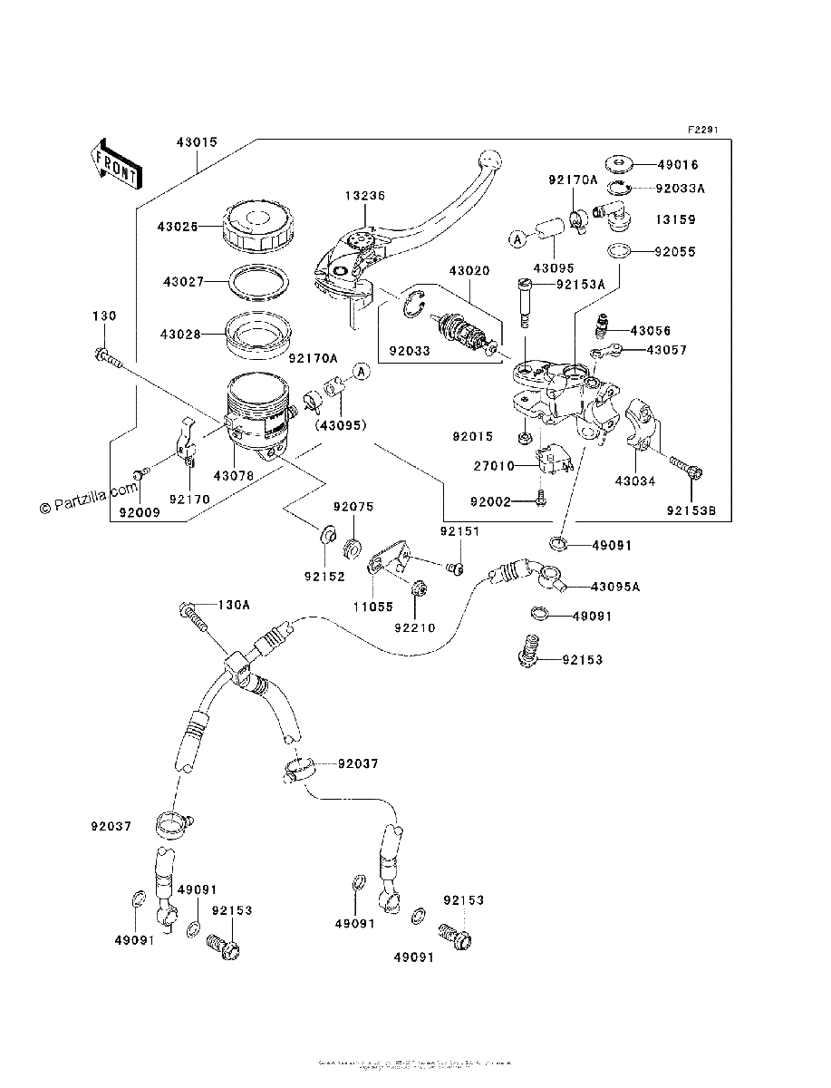 Diagrama de FRONT MASTER CYLINDER