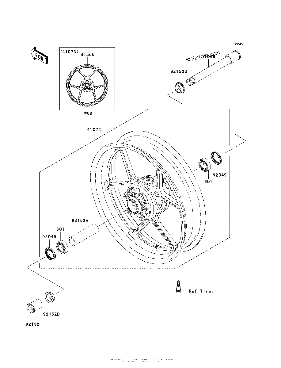 Diagrama de FRONT WHEEL