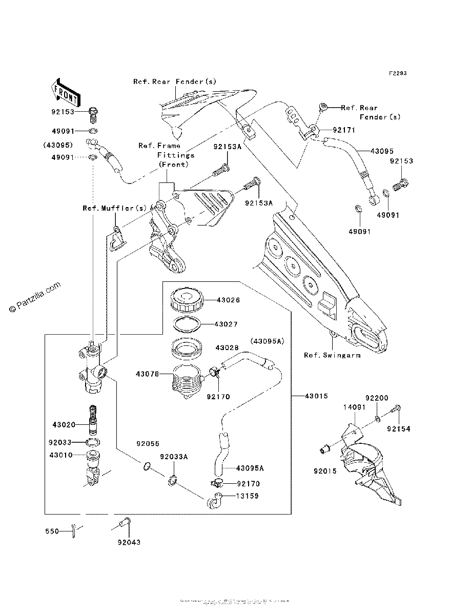 Diagrama de REAR MASTER CYLINDER