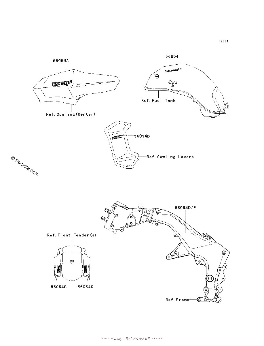 Diagrama de DECALS GRAY WHITE ACF