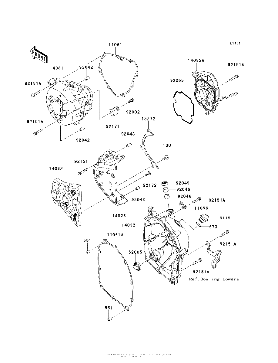 Diagrama de ENGINE COVER S