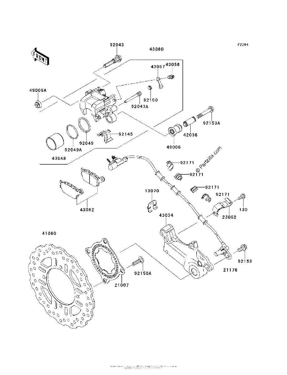 Diagrama de REAR BRAKE