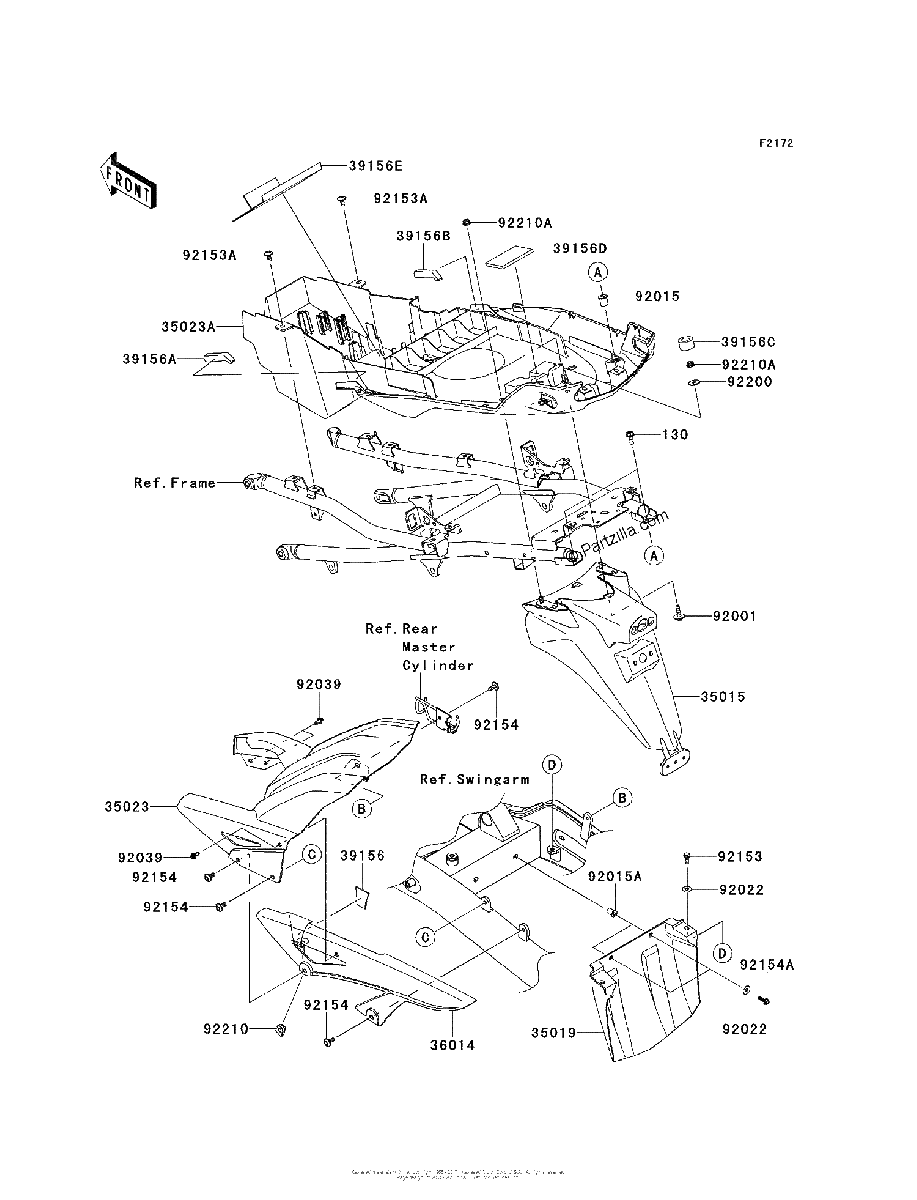 Diagrama de REAR FENDER S