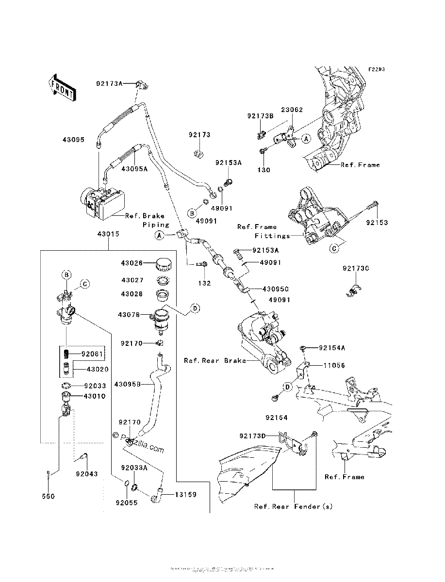 Diagrama de REAR MASTER CYLINDER