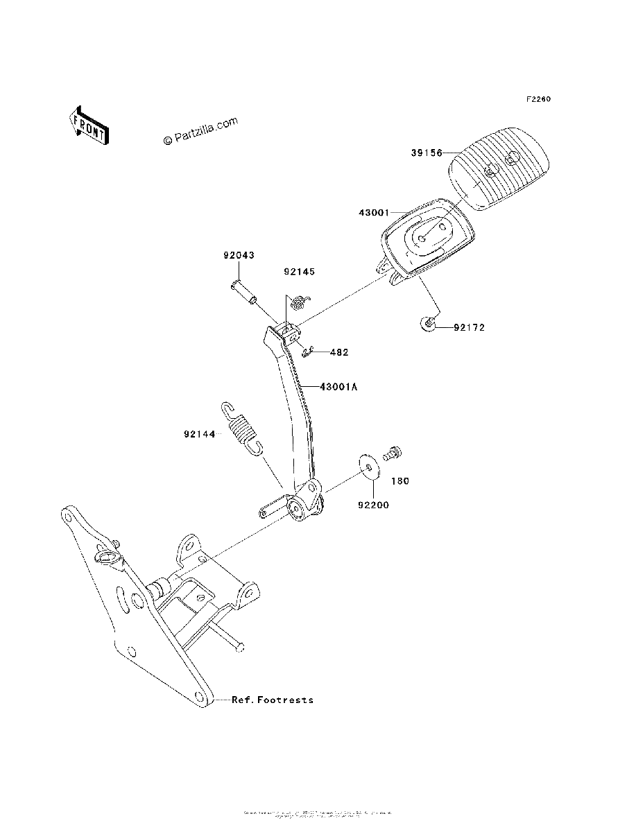 Diagrama de BRAKE PEDAL TORQUE LINK