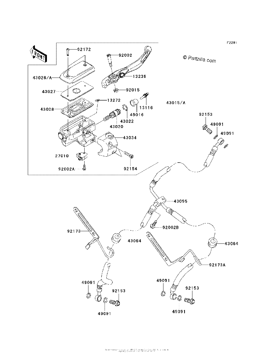 Diagrama de FRONT MASTER CYLINDER