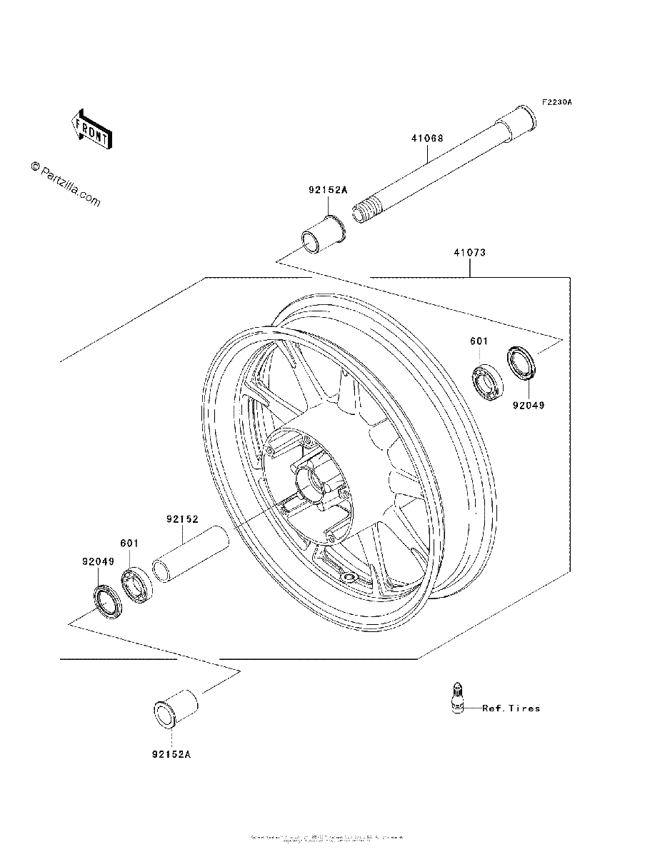 Diagrama de FRONT WHEEL EBF ECF