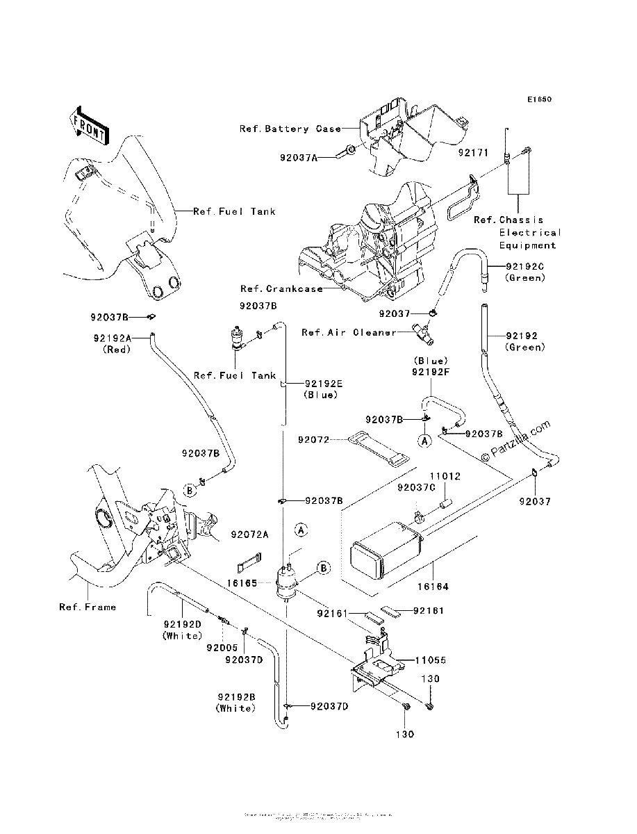 Diagrama de FUEL EVAPORATIVE SYSTEM CA