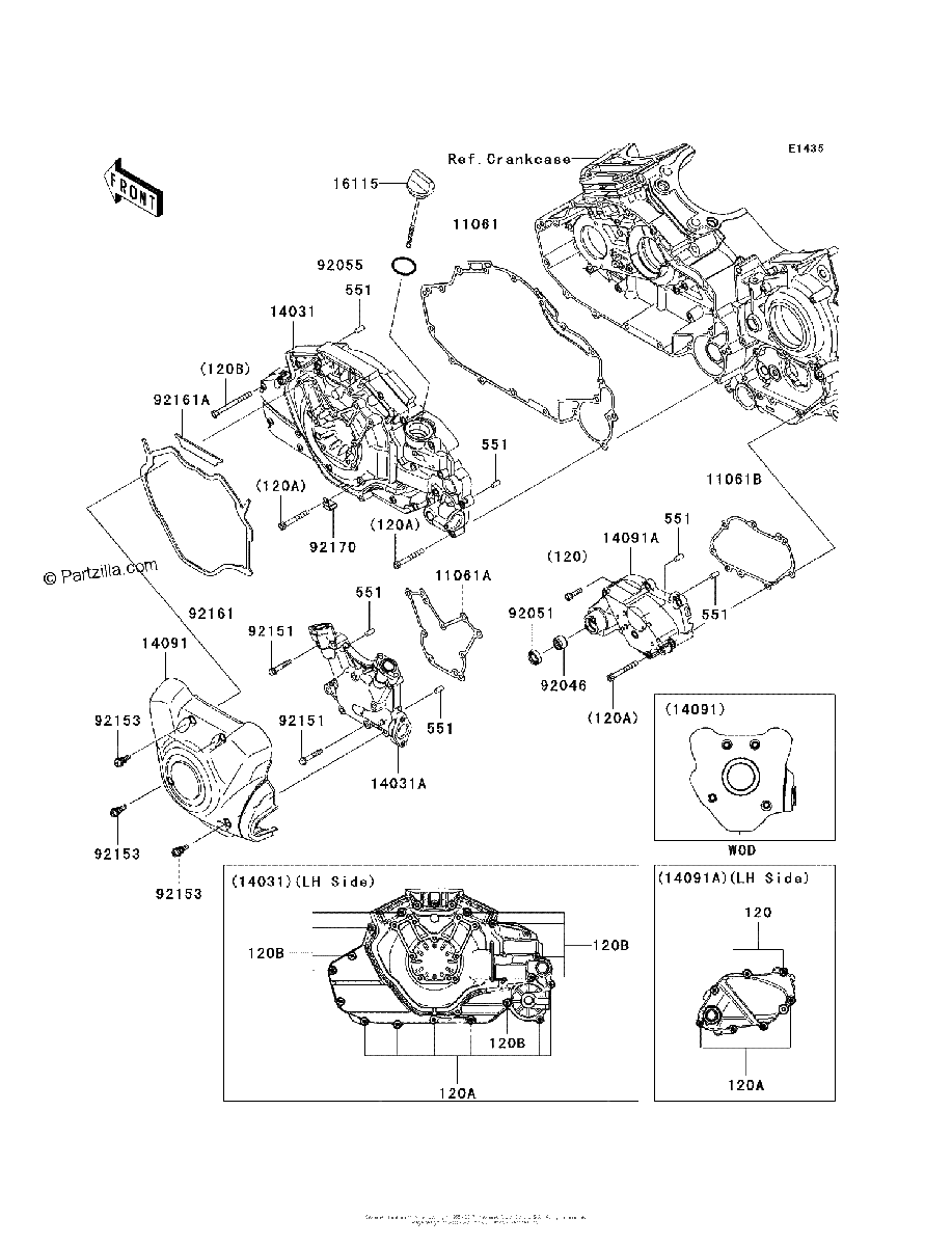 Diagrama de LEFT ENGINE COVER S