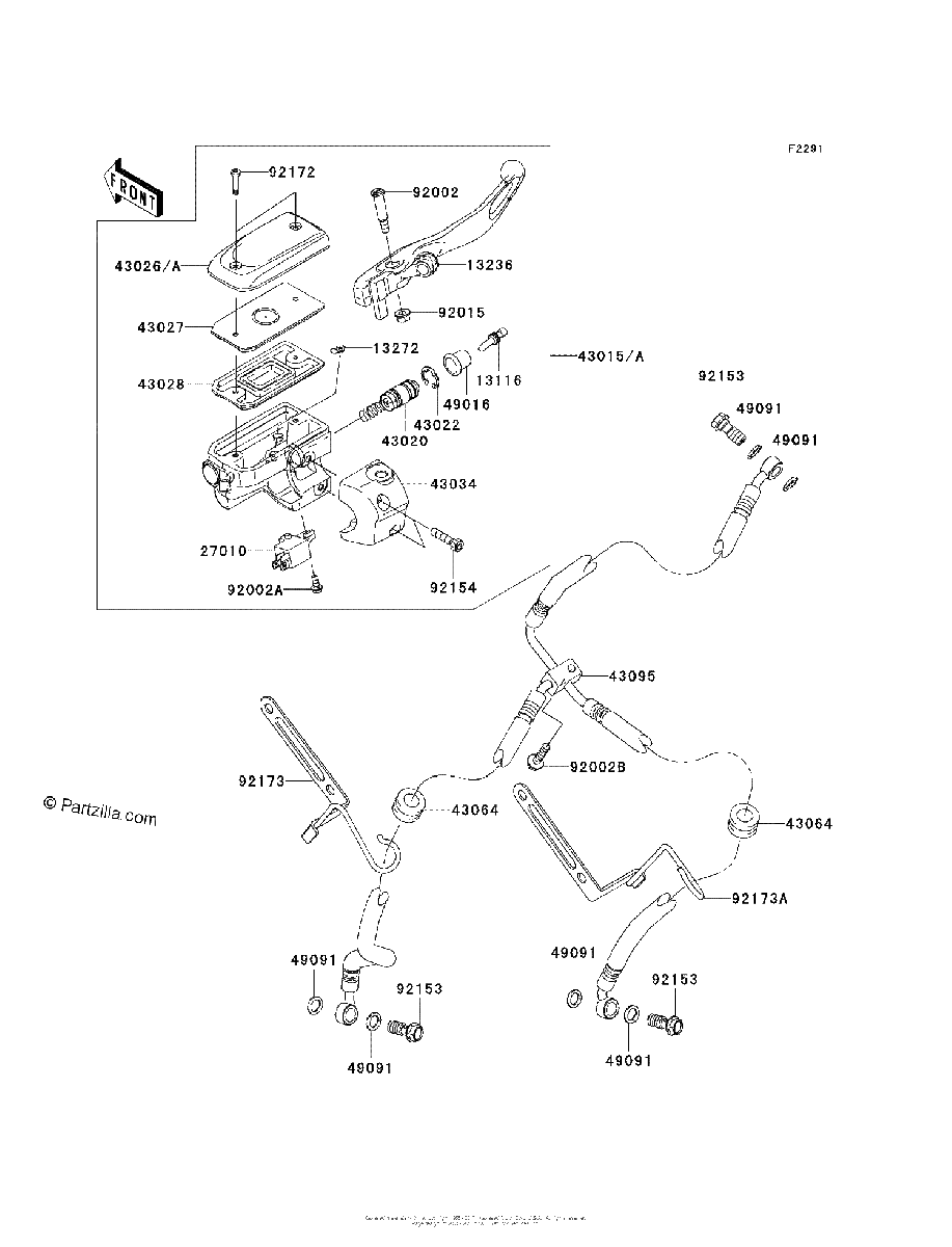 Diagrama de FRONT MASTER CYLINDER