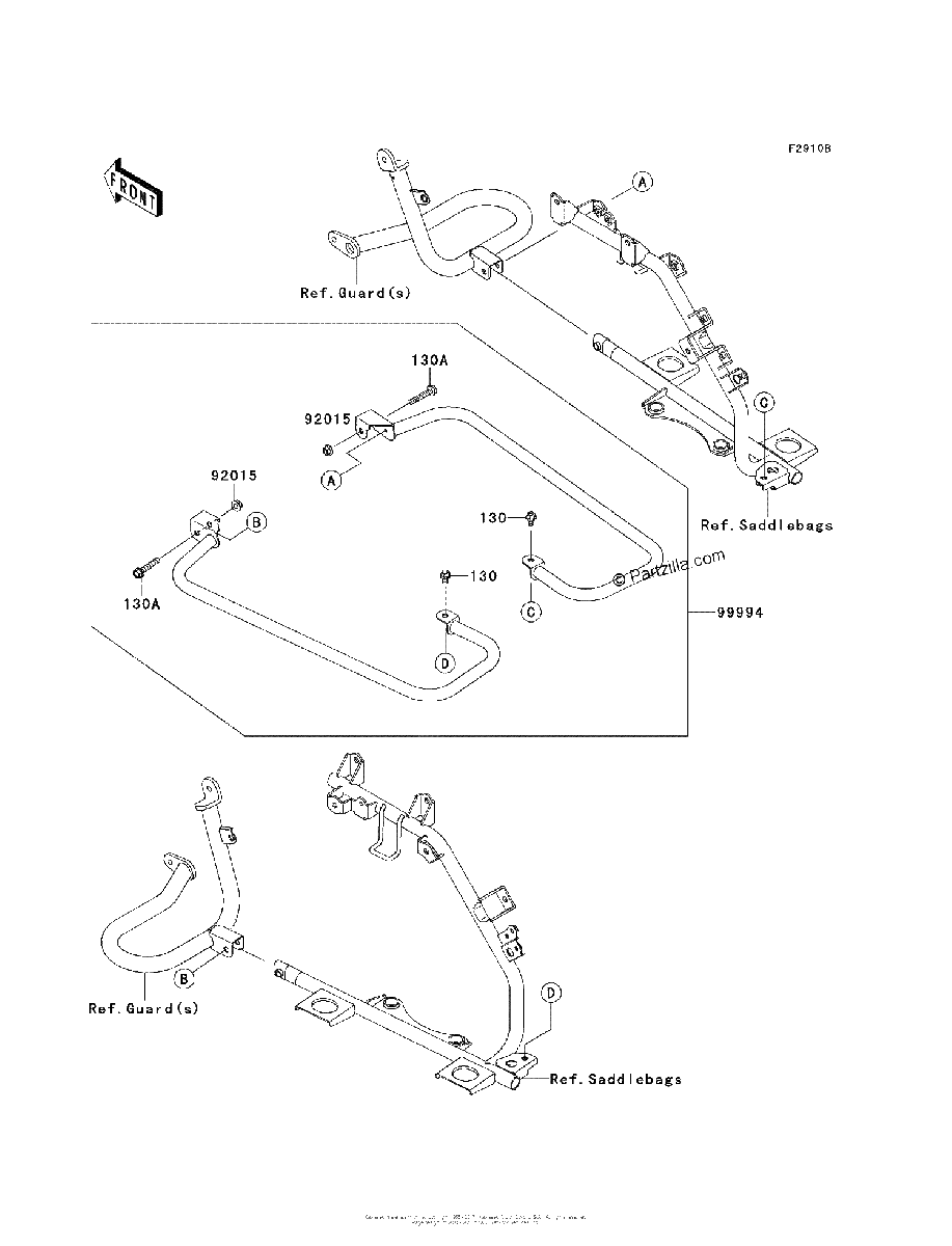 Diagrama de ACCESSORY SADDLEBAG RAILS