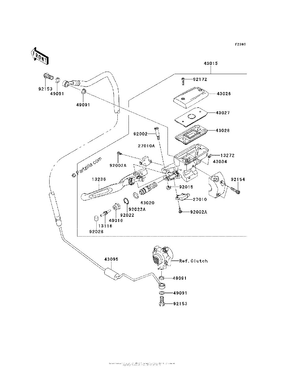 Diagrama de CLUTCH MASTER CYLINDER