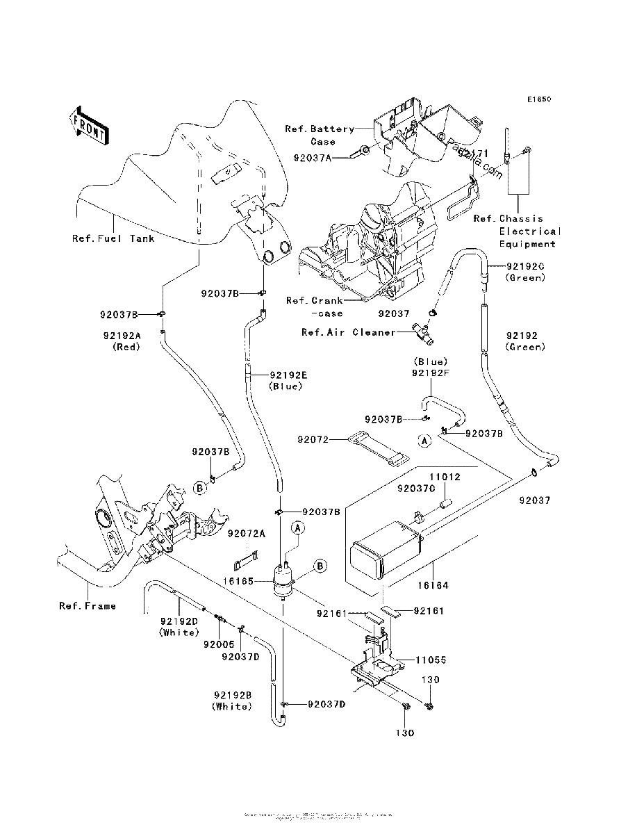 Diagrama de FUEL EVAPORATIVE SYSTEM CA