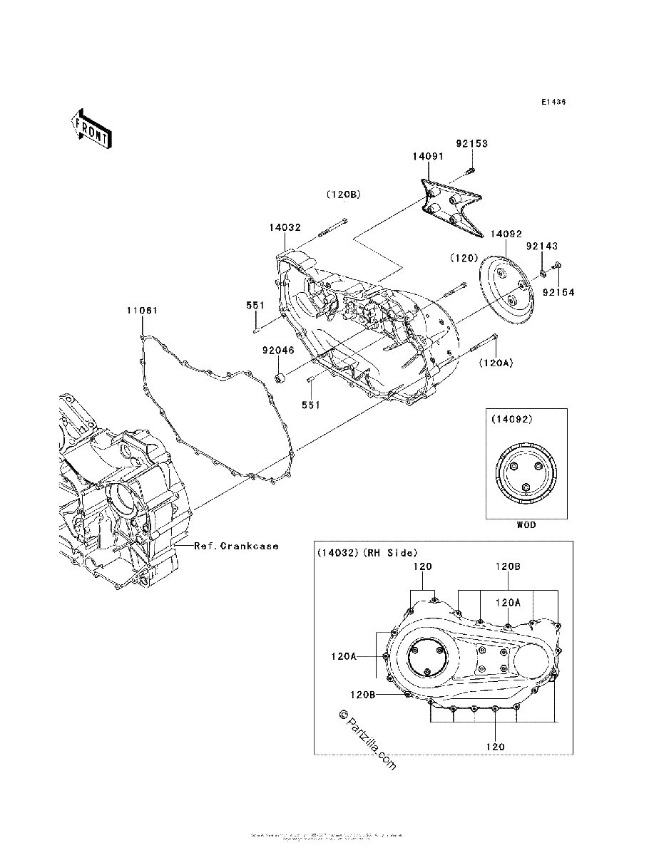 Diagrama de RIGHT ENGINE COVER S