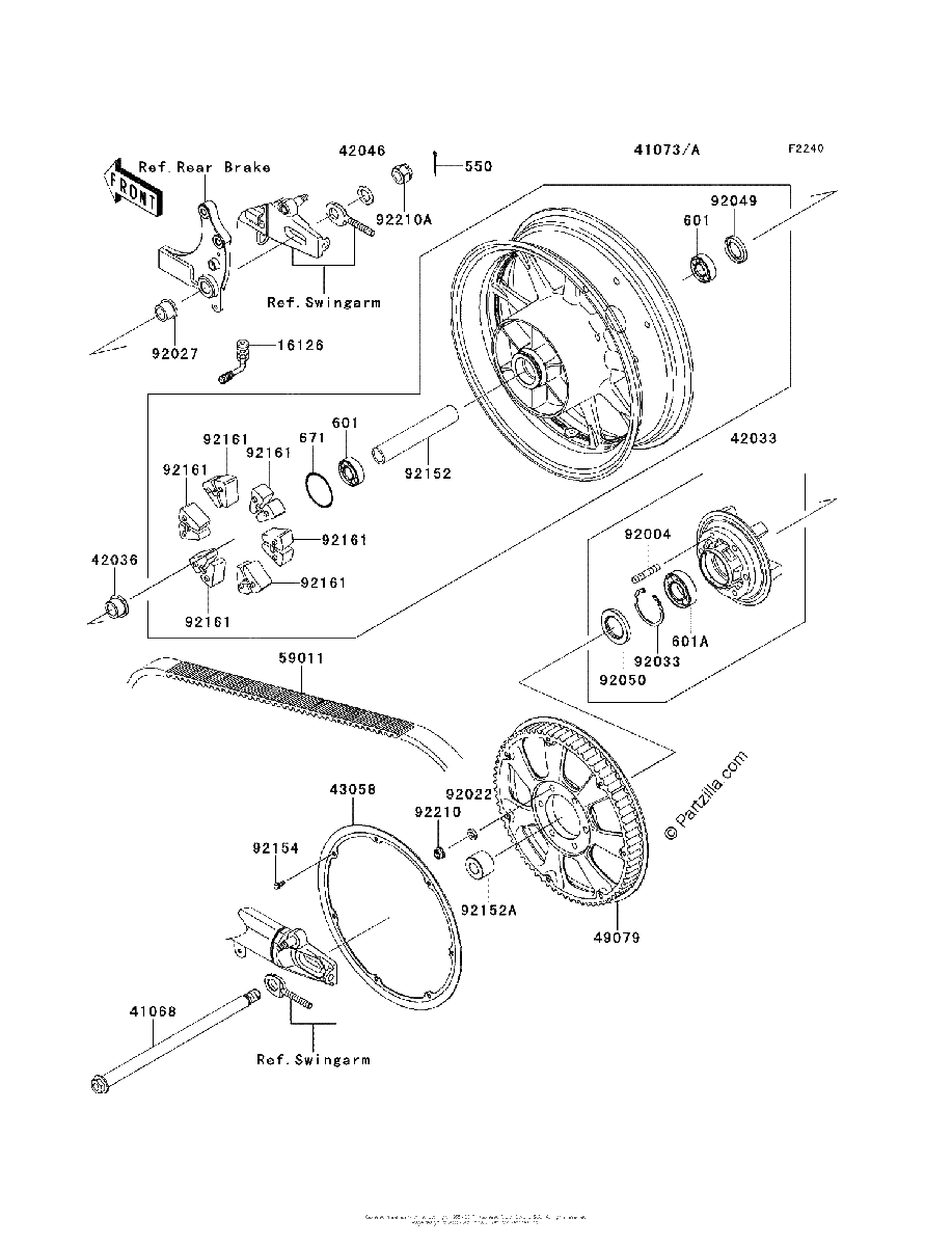 Diagrama de REAR WHEEL CHAIN