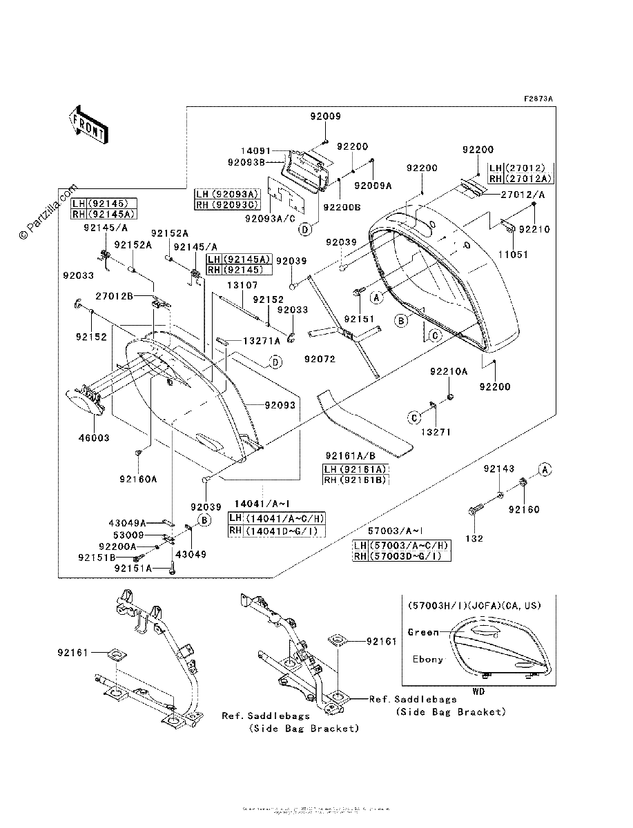 Diagrama de SADDLEBAGS SIDE BAG