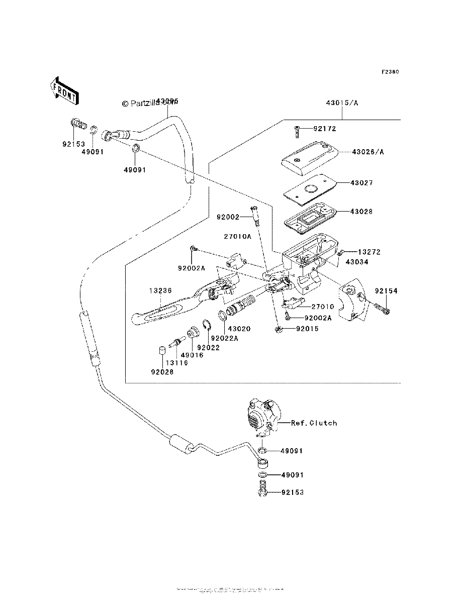 Diagrama de CLUTCH MASTER CYLINDER
