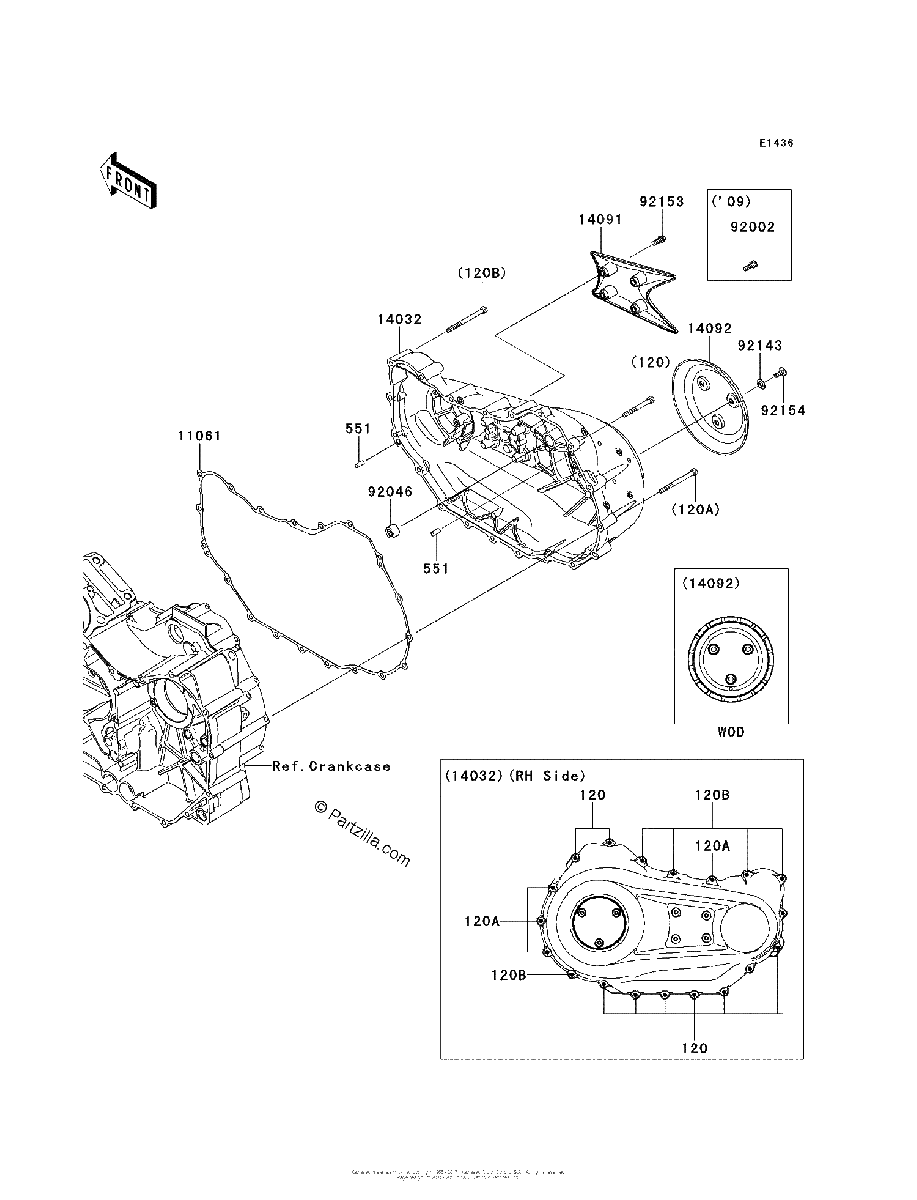 Diagrama de RIGHT ENGINE COVER S