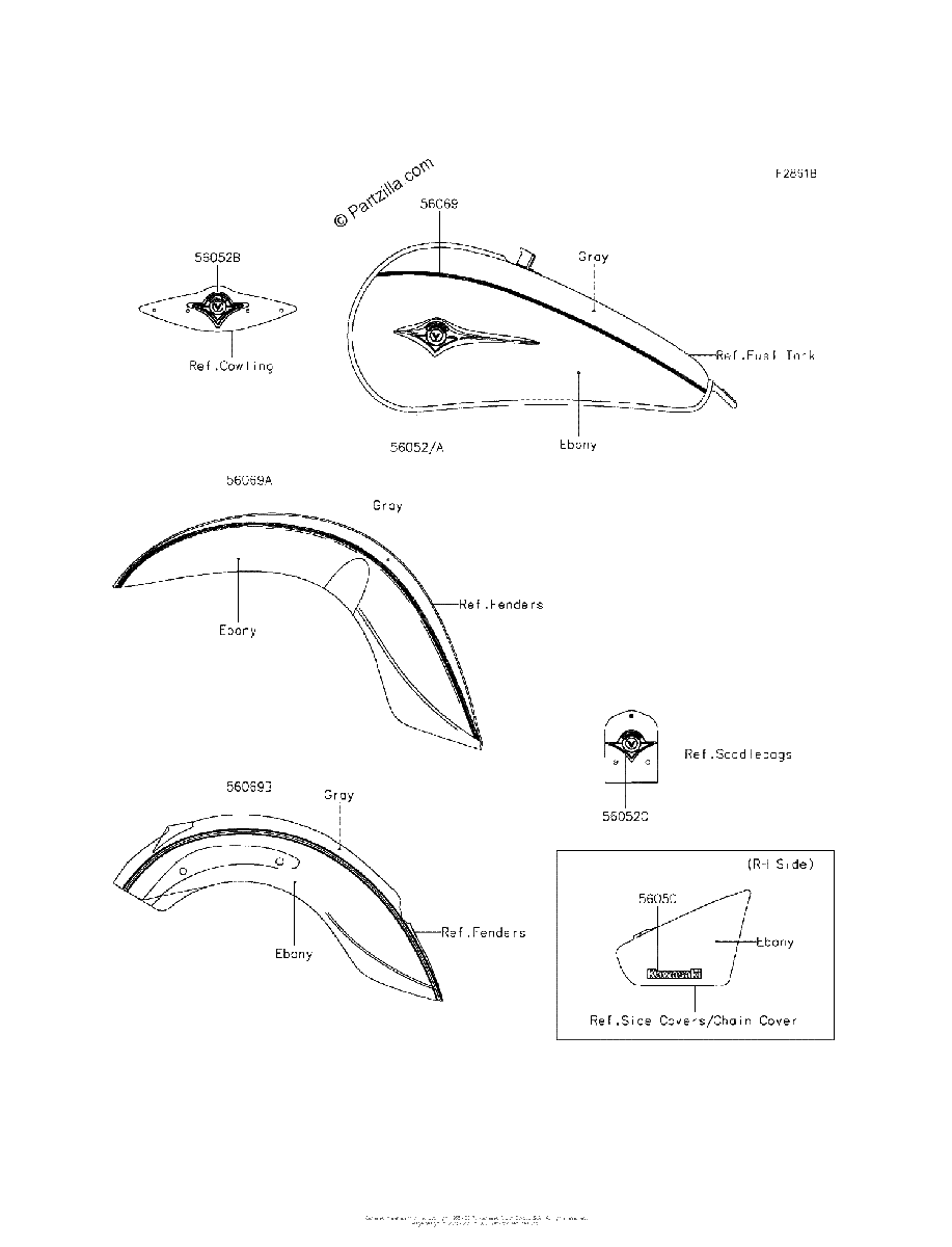 Diagrama de DECALS EBONY GRAY DCF