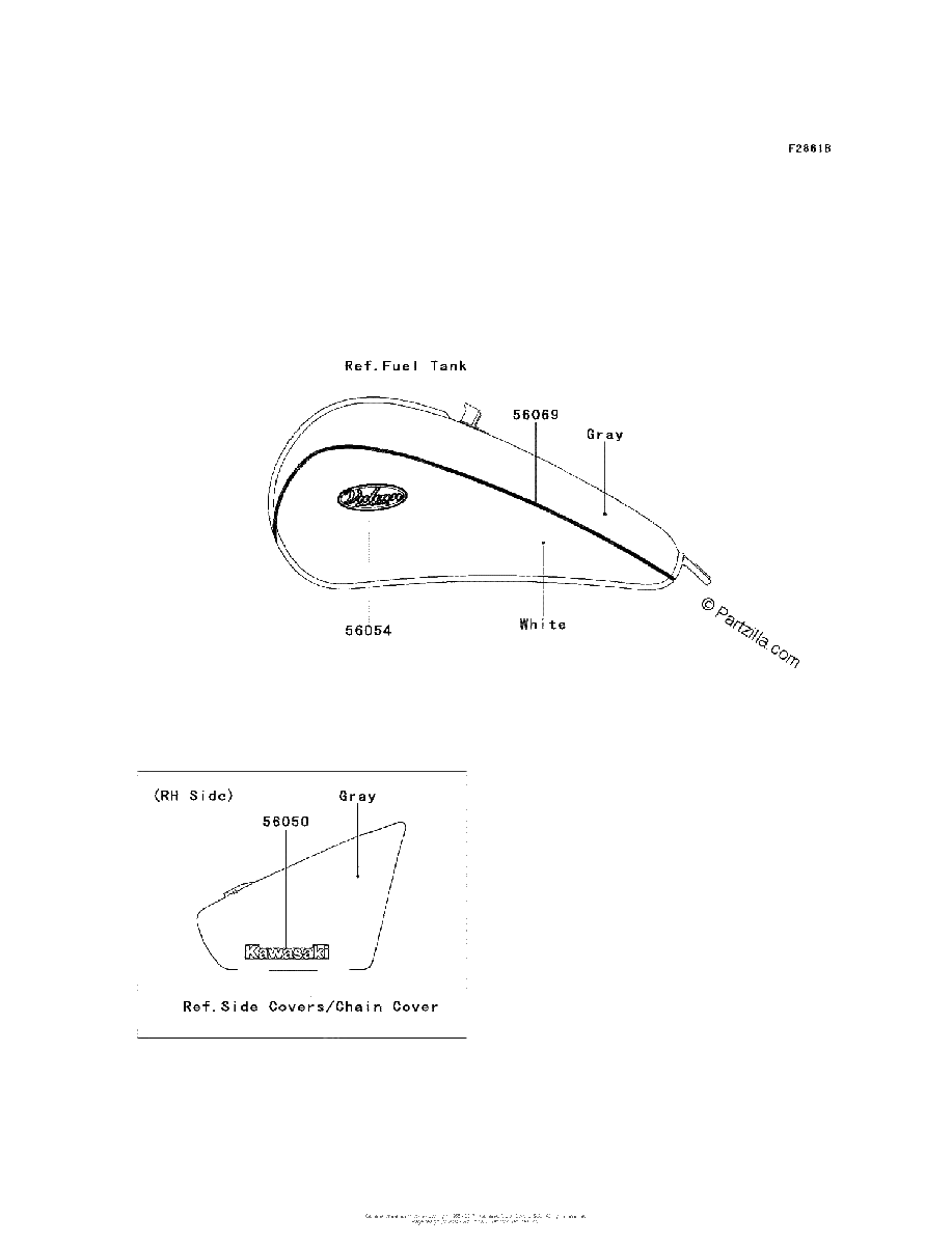 Diagrama de DECALS GRAY WHITE BCFA