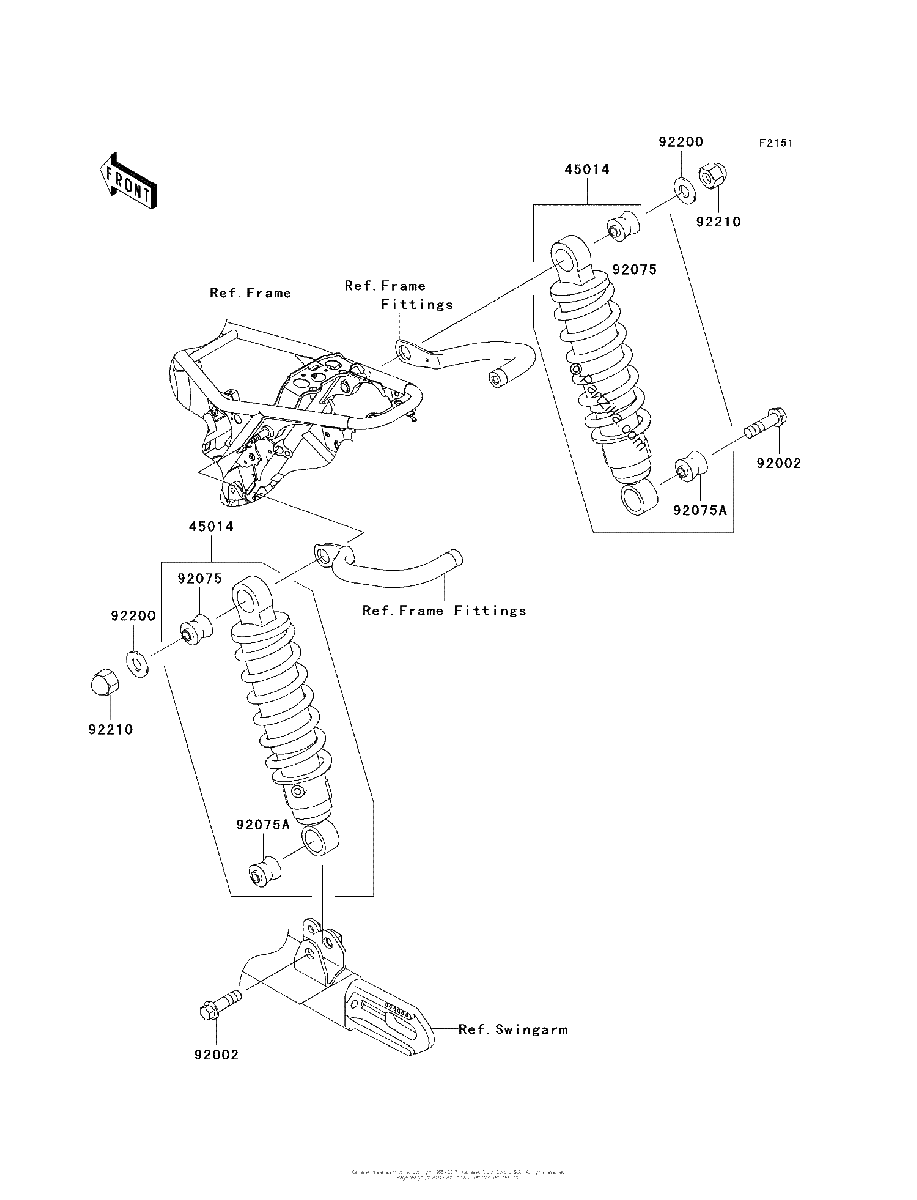 Diagrama de SUSPENSION SHOCK ABSORBER