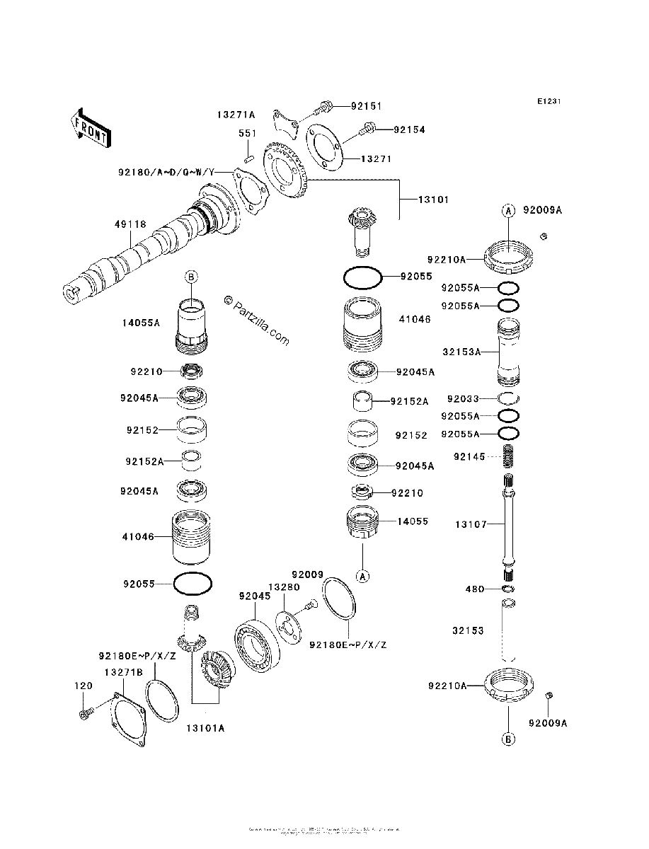 Diagrama de CAMSHAFT S BEVEL GEAR