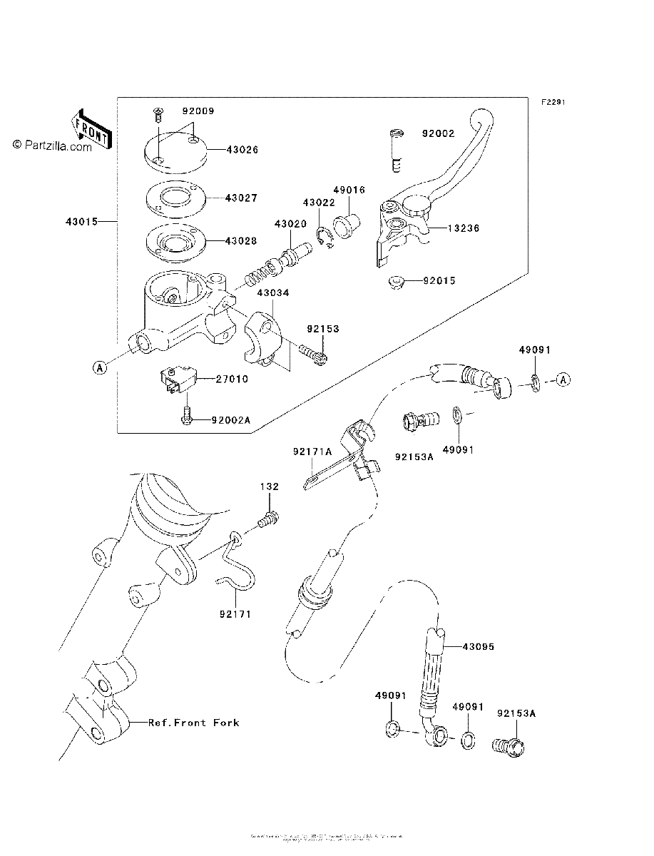 Diagrama de FRONT MASTER CYLINDER